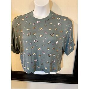 Self Esteem butterfly crop top - m- b3